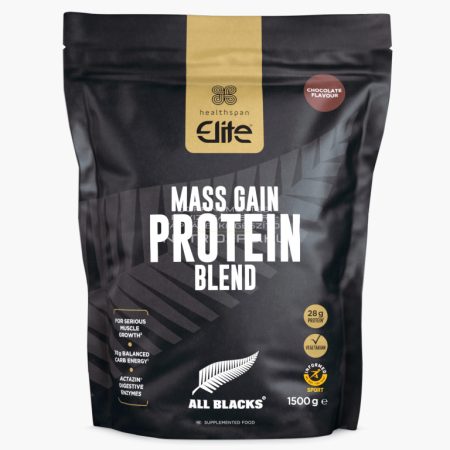 Healthspan Elite All Blacks Mass Gain fehérje italpor - 1.5kg - Csokoládé